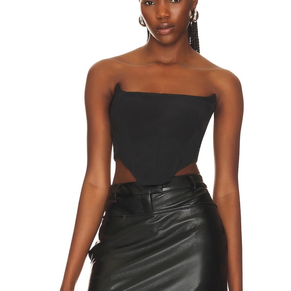 Bardot black corset top